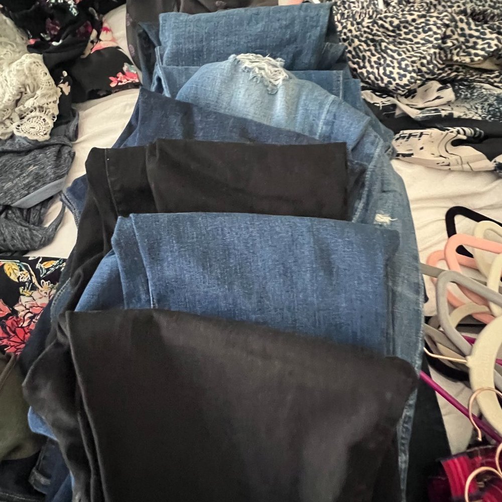 Lot of Eight (8)  Pairs Jeans 18W 20W Tall Boyfriend